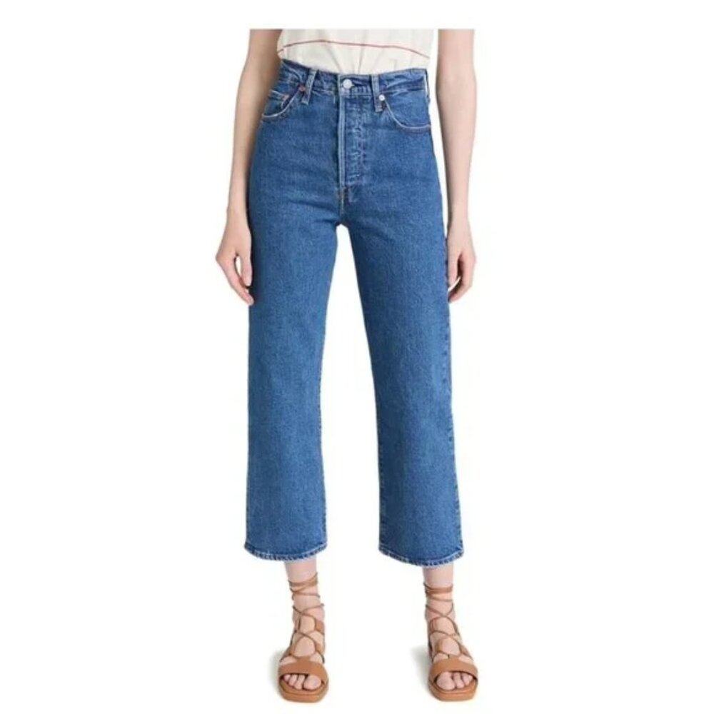 Levi's Women's Premium Ribcage Straight Ankle Jeans - Jazz Pop Medium Wash - 25